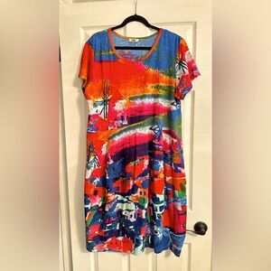 ORIENTIQUE Naturally size L cotton tee dress